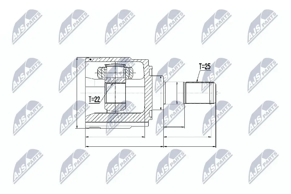 Gelenksatz, Antriebswelle NTY NPW-KA-314