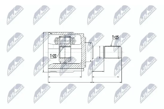 Gelenksatz, Antriebswelle Vorderachse links NTY NPW-KA-314 Bild Gelenksatz, Antriebswelle Vorderachse links NTY NPW-KA-314