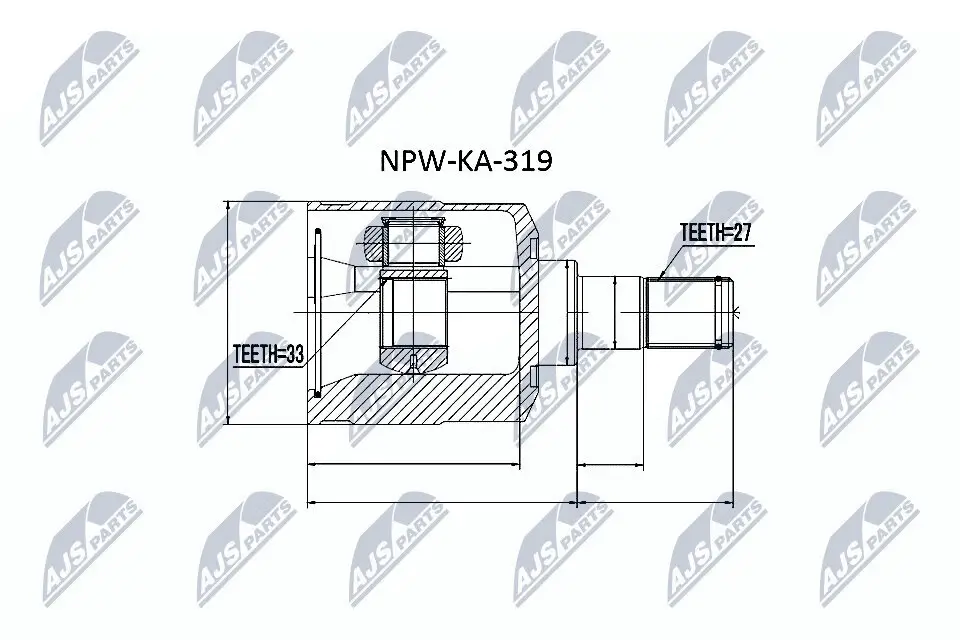 Gelenksatz, Antriebswelle NTY NPW-KA-319