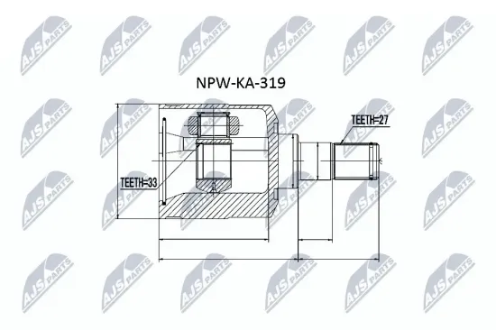 Gelenksatz, Antriebswelle NTY NPW-KA-319 Bild Gelenksatz, Antriebswelle NTY NPW-KA-319