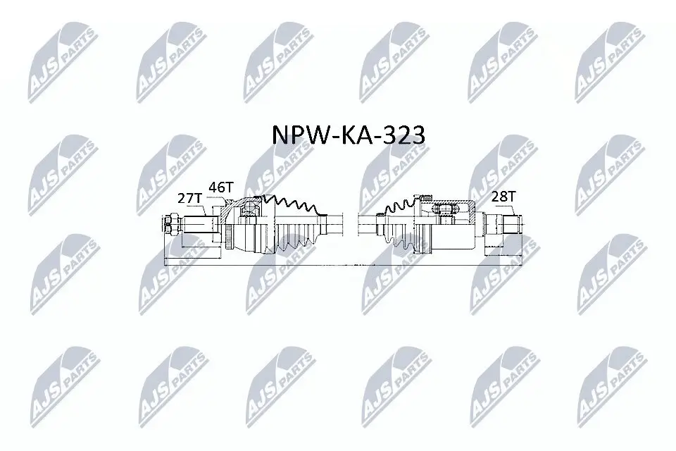 Antriebswelle Vorderachse NTY NPW-KA-323
