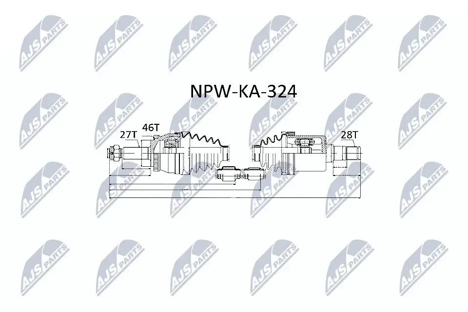 Antriebswelle Vorderachse NTY NPW-KA-324