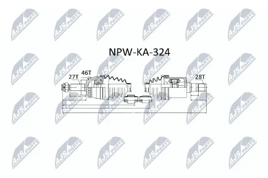 Antriebswelle Vorderachse NTY NPW-KA-324 Bild Antriebswelle Vorderachse NTY NPW-KA-324