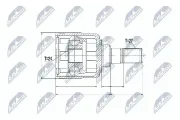 Gelenksatz, Antriebswelle NTY NPW-KA-328