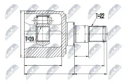 Gelenksatz, Antriebswelle NTY NPW-KA-329