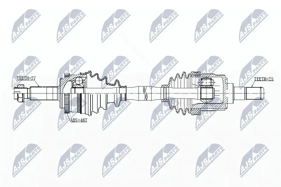 Antriebswelle Vorderachse rechts NTY NPW-KA-344