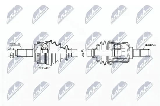 Antriebswelle Vorderachse rechts NTY NPW-KA-344 Bild Antriebswelle Vorderachse rechts NTY NPW-KA-344