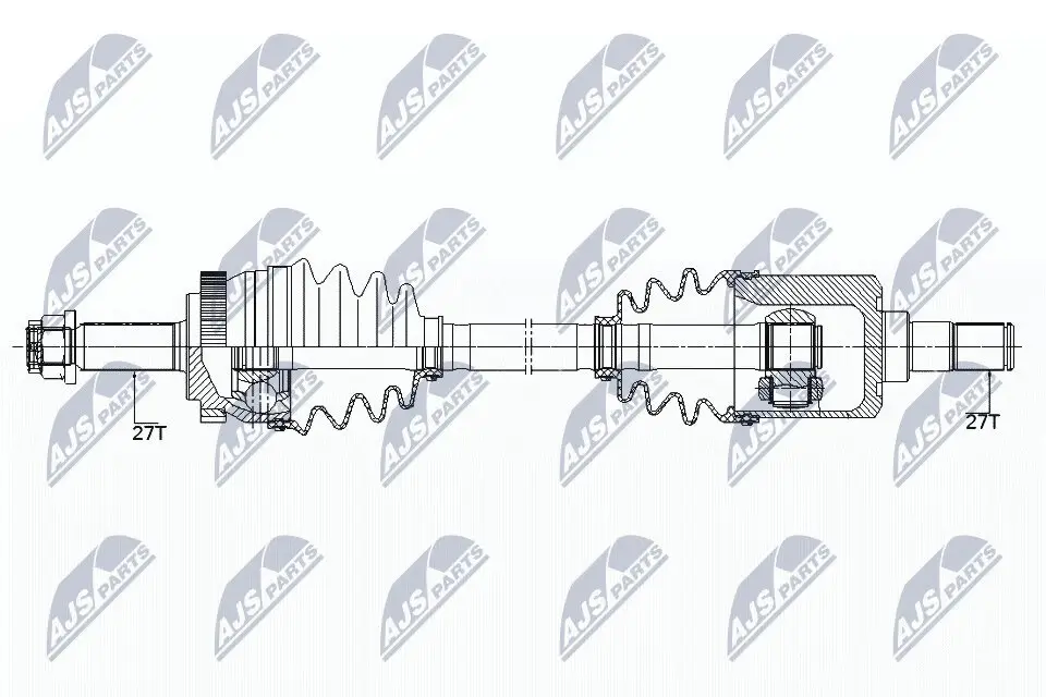 Antriebswelle Vorderachse links NTY NPW-KA-352
