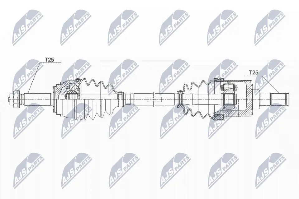 Antriebswelle Vorderachse links NTY NPW-KA-356