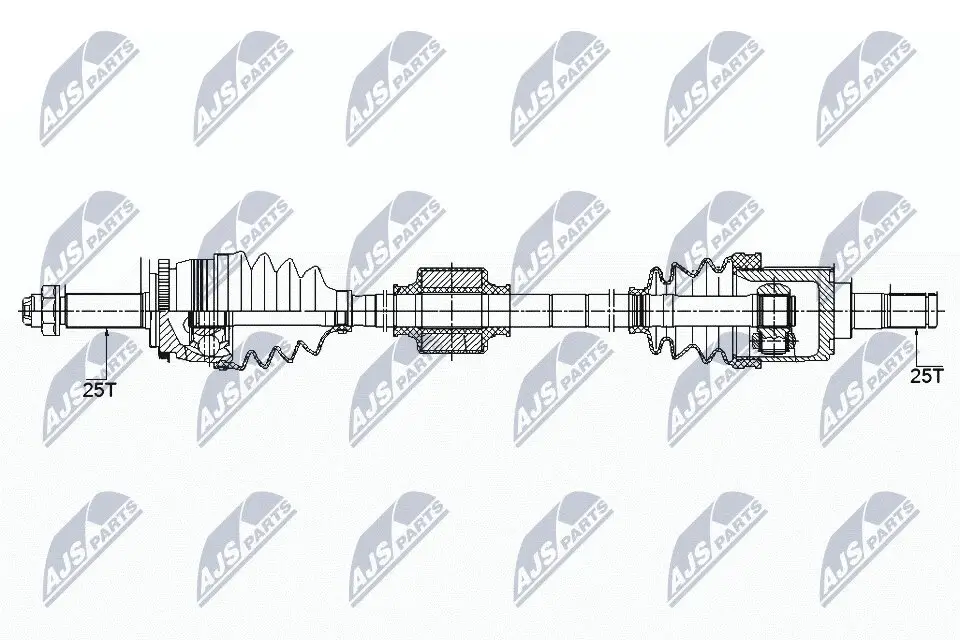 Antriebswelle Vorderachse rechts NTY NPW-KA-358
