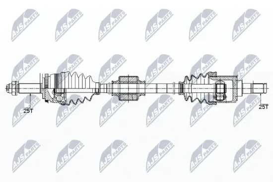Antriebswelle Vorderachse rechts NTY NPW-KA-358 Bild Antriebswelle Vorderachse rechts NTY NPW-KA-358