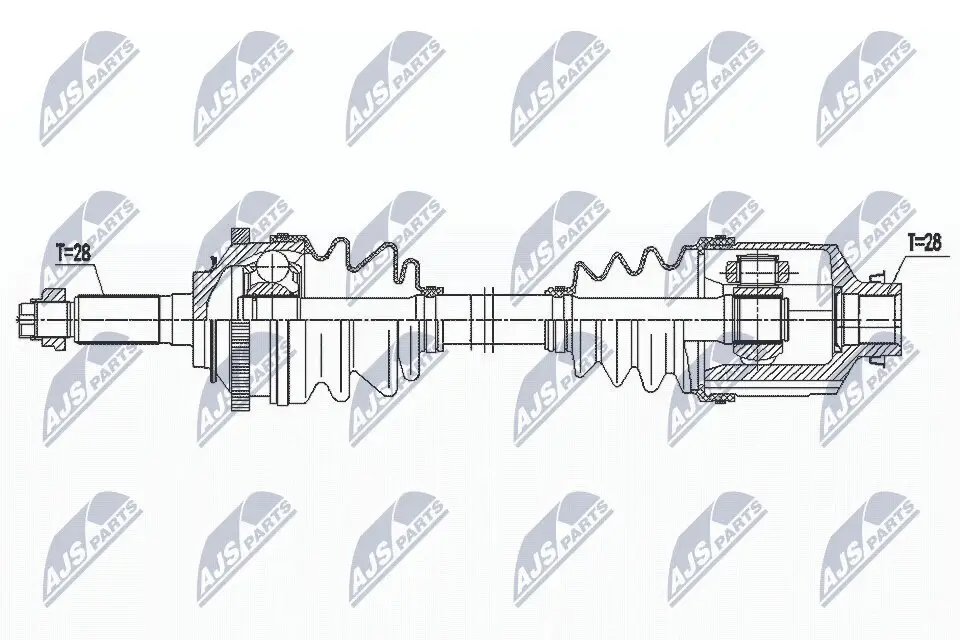 Antriebswelle Vorderachse rechts NTY NPW-KA-370