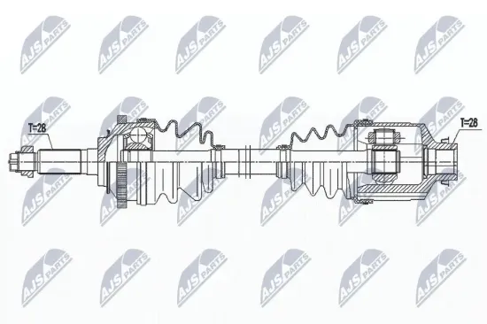 Antriebswelle Vorderachse rechts NTY NPW-KA-370 Bild Antriebswelle Vorderachse rechts NTY NPW-KA-370