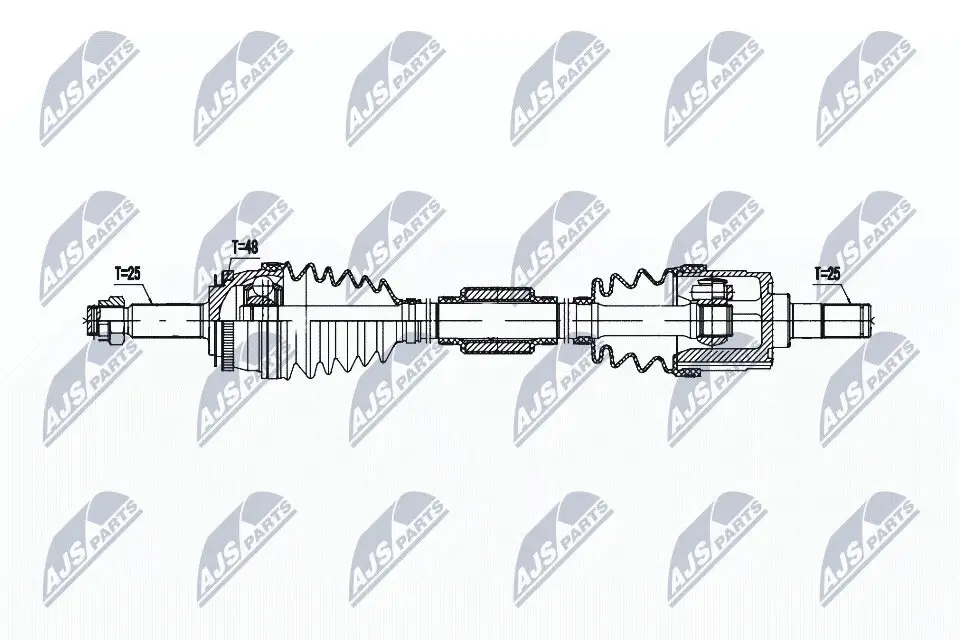 Antriebswelle Vorderachse rechts NTY NPW-KA-382