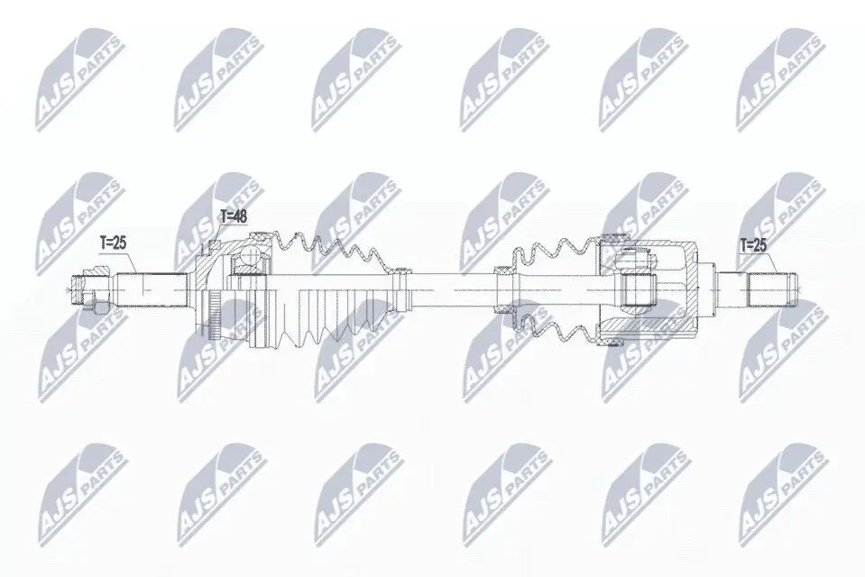 Antriebswelle Vorderachse links NTY NPW-KA-384
