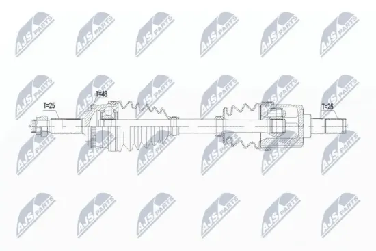 Antriebswelle Vorderachse links NTY NPW-KA-384 Bild Antriebswelle Vorderachse links NTY NPW-KA-384