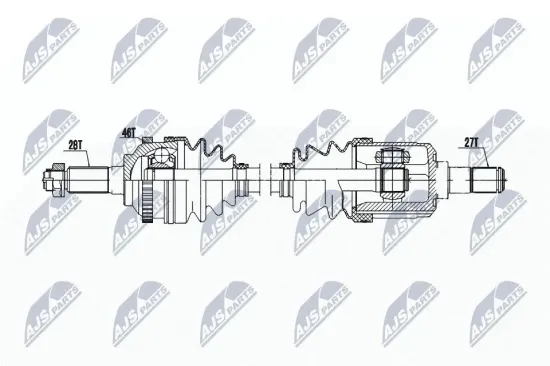 Antriebswelle Vorderachse links NTY NPW-KA-386 Bild Antriebswelle Vorderachse links NTY NPW-KA-386