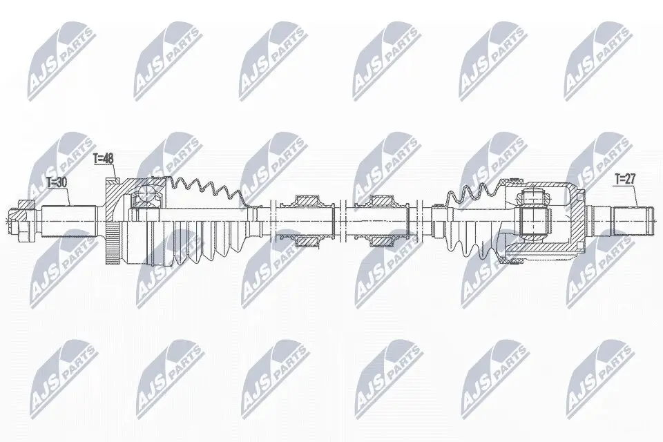 Antriebswelle Vorderachse rechts NTY NPW-KA-390