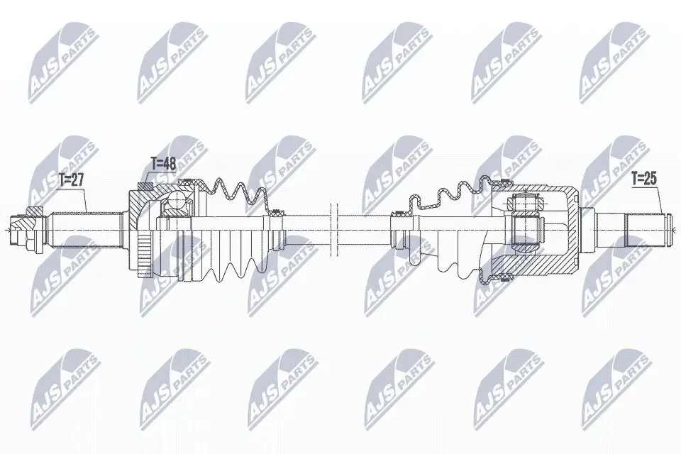 Antriebswelle Hinterachse rechts NTY NPW-KA-392