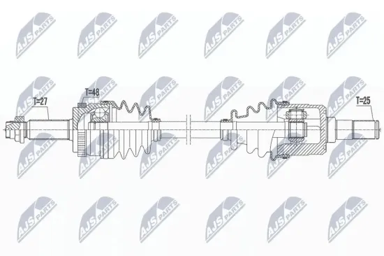 Antriebswelle Hinterachse rechts NTY NPW-KA-392 Bild Antriebswelle Hinterachse rechts NTY NPW-KA-392