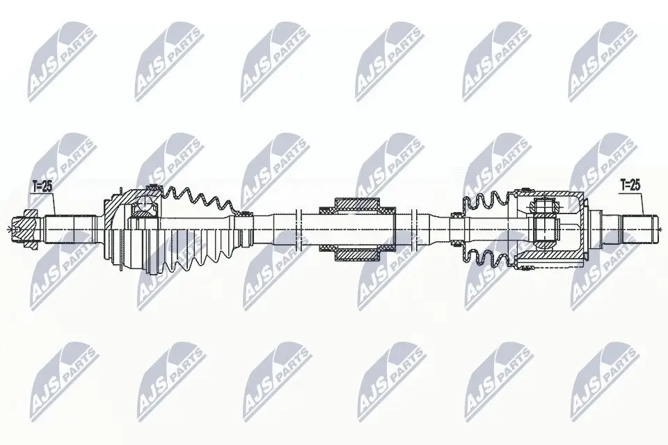 Antriebswelle Vorderachse rechts NTY NPW-KA-398