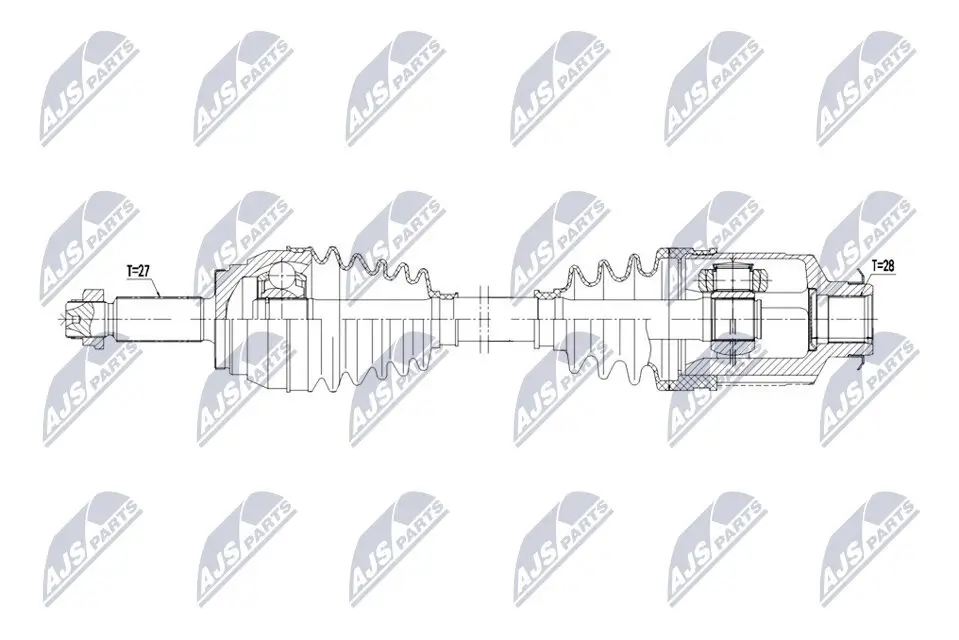 Antriebswelle Vorderachse rechts NTY NPW-KA-406