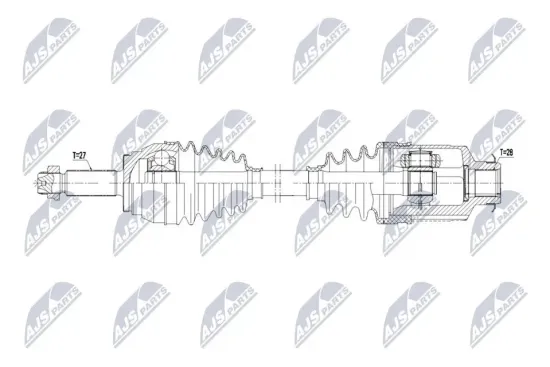 Antriebswelle Vorderachse rechts NTY NPW-KA-406 Bild Antriebswelle Vorderachse rechts NTY NPW-KA-406
