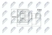Gelenksatz, Antriebswelle getriebeseitig NTY NPW-LR-002