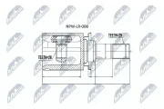Gelenksatz, Antriebswelle Vorderachse rechts radseitig NTY NPW-LR-008