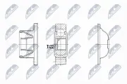 Gelenksatz, Antriebswelle getriebeseitig NTY NPW-LR-020