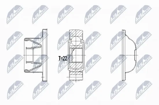 Gelenksatz, Antriebswelle getriebeseitig NTY NPW-LR-020 Bild Gelenksatz, Antriebswelle getriebeseitig NTY NPW-LR-020