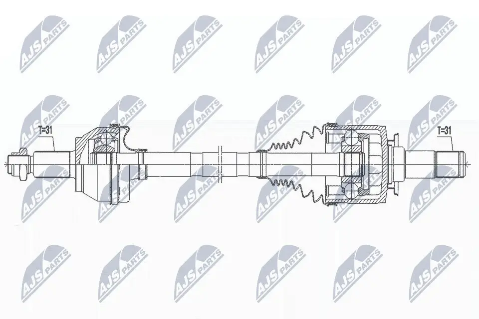 Antriebswelle Hinterachse rechts NTY NPW-LR-023