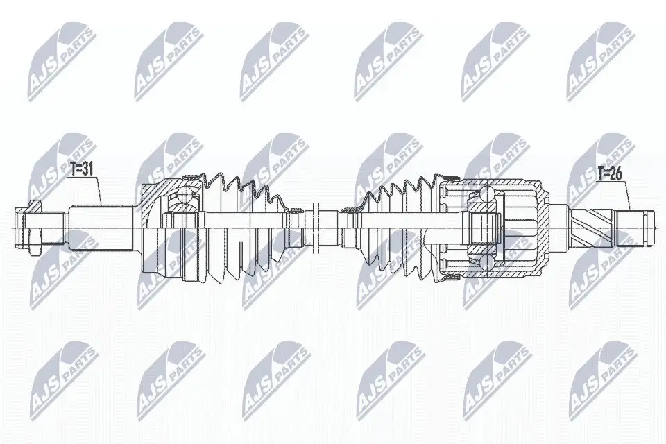 Antriebswelle Hinterachse NTY NPW-LR-025