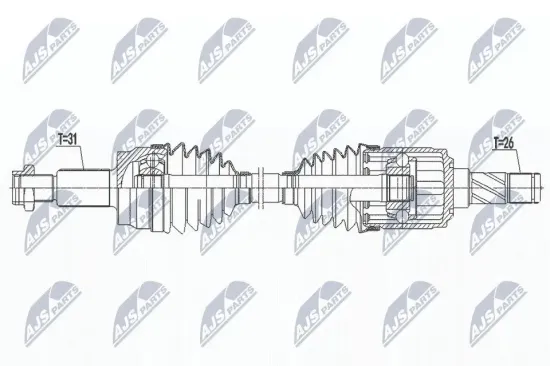 Antriebswelle Hinterachse NTY NPW-LR-025 Bild Antriebswelle Hinterachse NTY NPW-LR-025