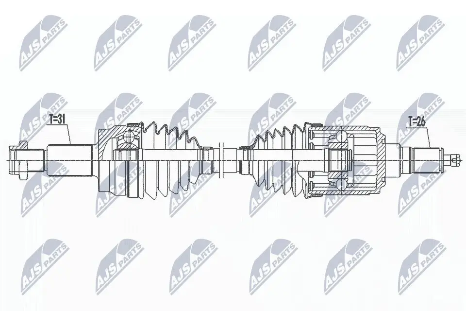 Antriebswelle Hinterachse NTY NPW-LR-027