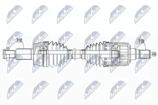 Antriebswelle Hinterachse NTY NPW-LR-027 Bild Antriebswelle Hinterachse NTY NPW-LR-027