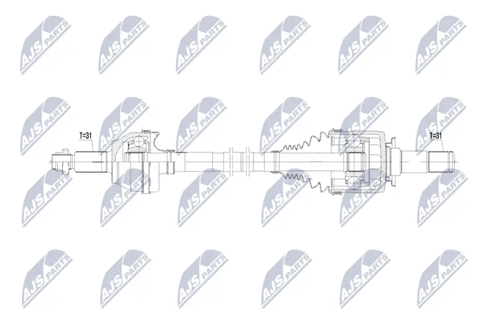 Antriebswelle Hinterachse links NTY NPW-LR-033