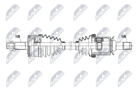 Antriebswelle Vorderachse links NTY NPW-LR-041 Bild Antriebswelle Vorderachse links NTY NPW-LR-041