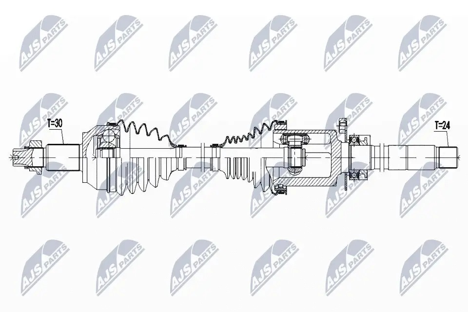 Antriebswelle Vorderachse links NTY NPW-MA-003