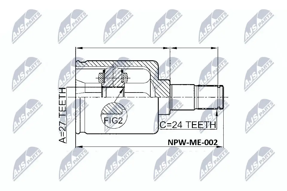 Gelenksatz, Antriebswelle NTY NPW-ME-002