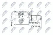 Gelenksatz, Antriebswelle NTY NPW-ME-002