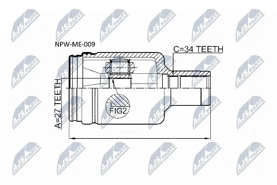 Gelenksatz, Antriebswelle NTY NPW-ME-009