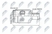 Gelenksatz, Antriebswelle NTY NPW-ME-009