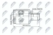 Gelenksatz, Antriebswelle NTY NPW-ME-011