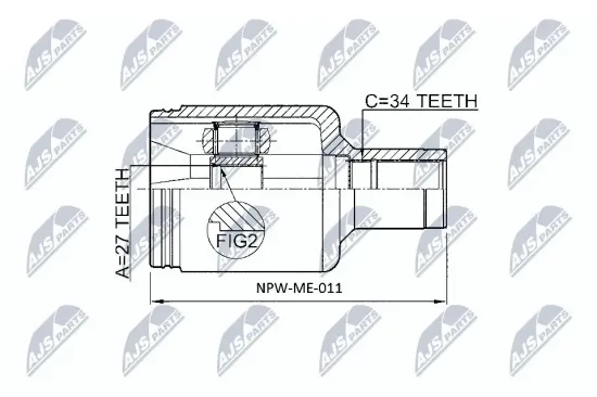 Gelenksatz, Antriebswelle NTY NPW-ME-011 Bild Gelenksatz, Antriebswelle NTY NPW-ME-011