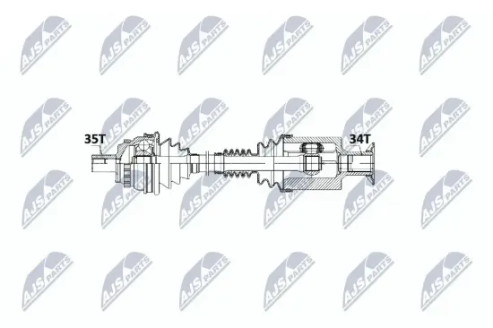 Antriebswelle Vorderachse links NTY NPW-ME-022 Bild Antriebswelle Vorderachse links NTY NPW-ME-022