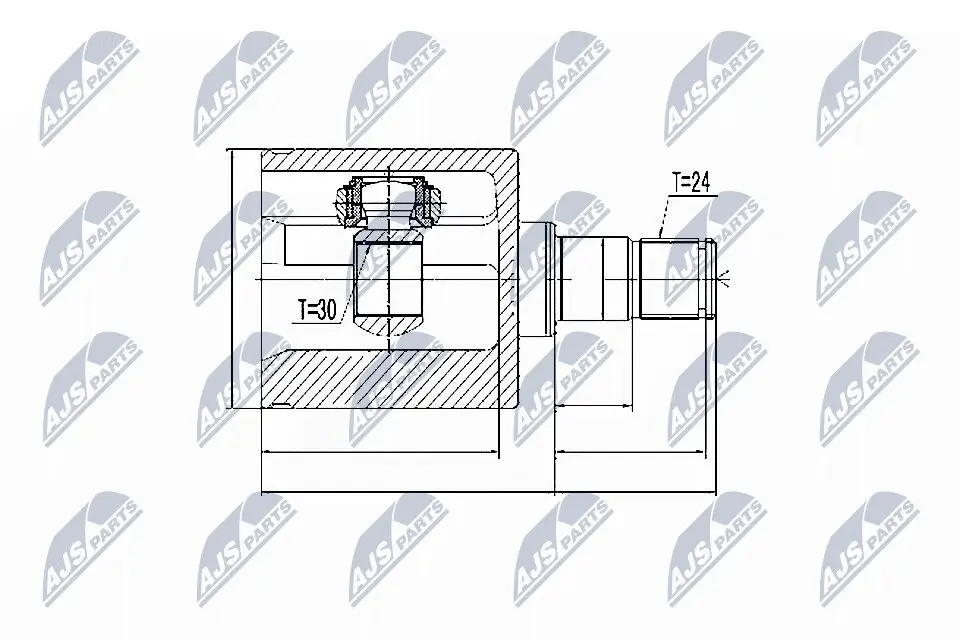 Gelenksatz, Antriebswelle getriebeseitig NTY NPW-ME-025