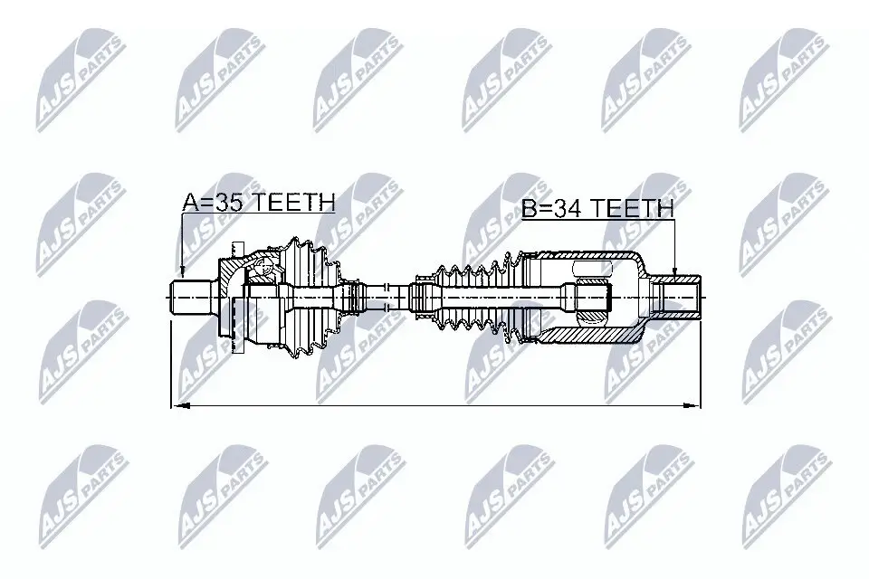 Antriebswelle Vorderachse links NTY NPW-ME-026