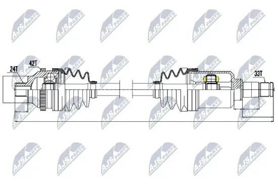 Antriebswelle Vorderachse rechts NTY NPW-ME-031 Bild Antriebswelle Vorderachse rechts NTY NPW-ME-031