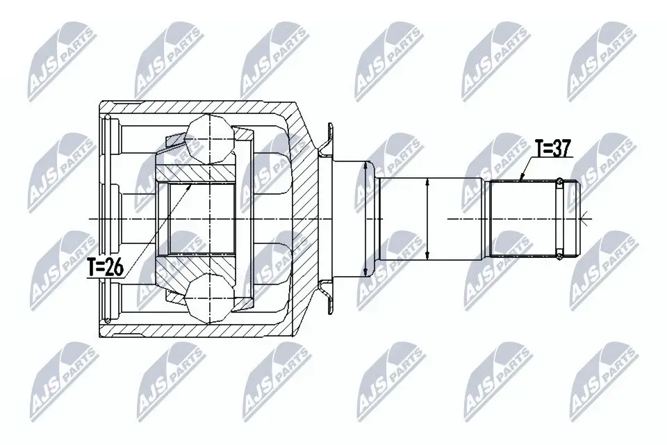 Gelenksatz, Antriebswelle Vorderachse links NTY NPW-ME-057